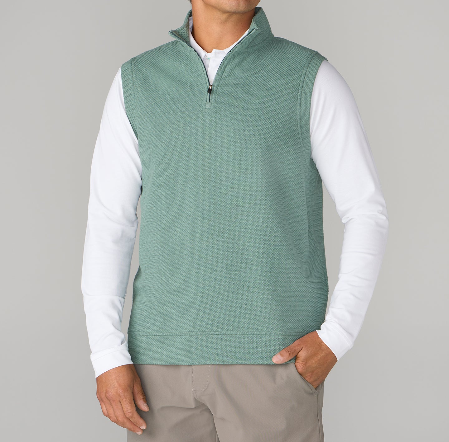 Canyon Jacquard Quarter-Zip Vest