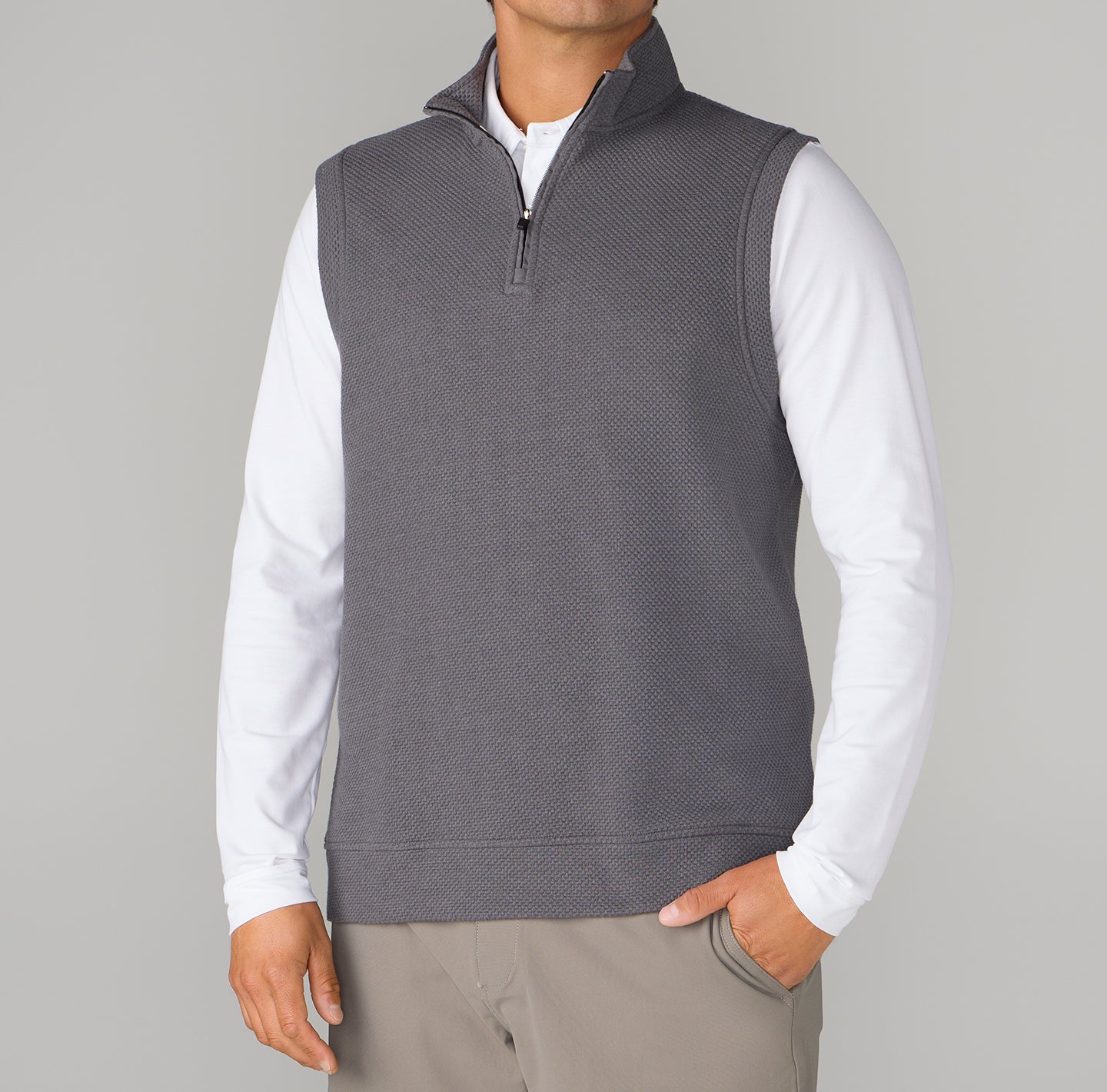 Canyon Jacquard Quarter-Zip Vest