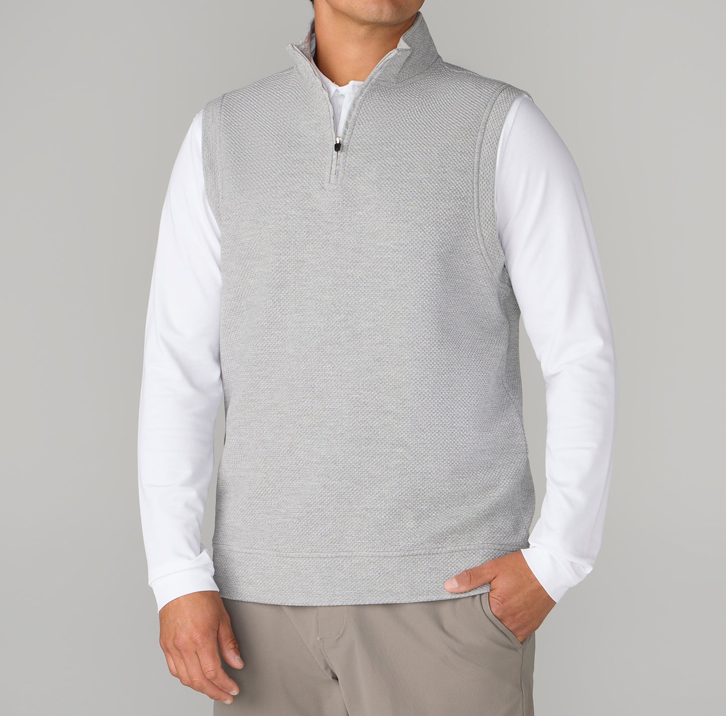 Canyon Jacquard Quarter-Zip Vest