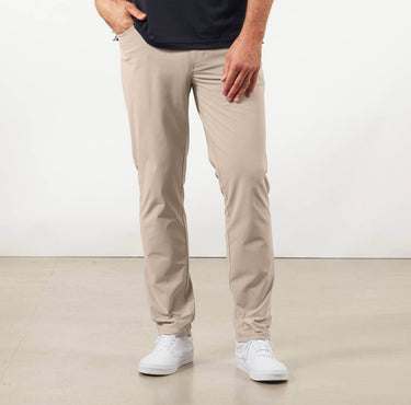 model showing front of the Around The Clock Pants in Khaki