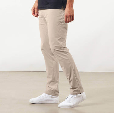 model showing side of the Around The Clock Pants in Khaki