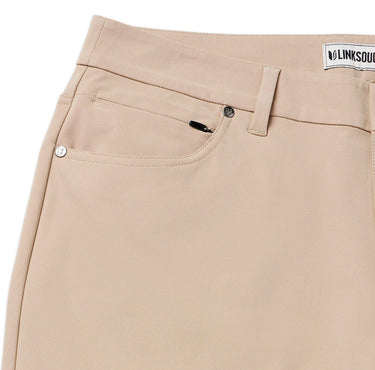 right side deail of security pocket on khaki Around The Clock Pants